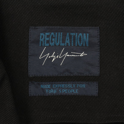 オーバーサイズ テーラードジャケット コットン ブラック レギュレーション ヨウジヤマモト アウター REGULATION Yohji Yamamoto