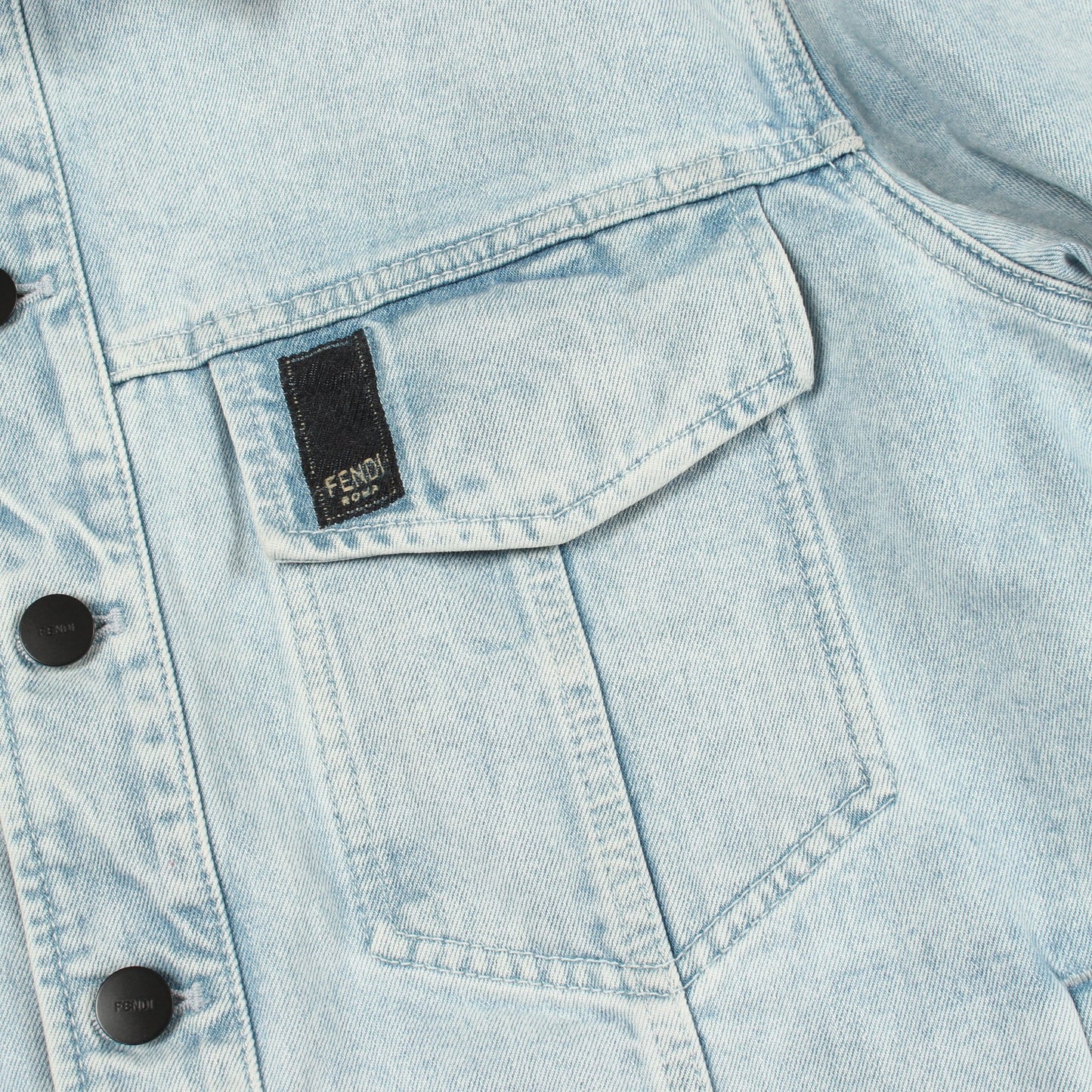 デニムジャケット コットン ライトブルー フェンディ
