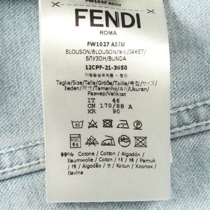 デニムジャケット コットン ライトブルー フェンディ