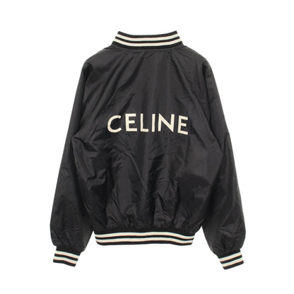 テディジャケット ブルゾン バックロゴ ナイロン ブラック オフホワイト セリーヌ アウター CELINE