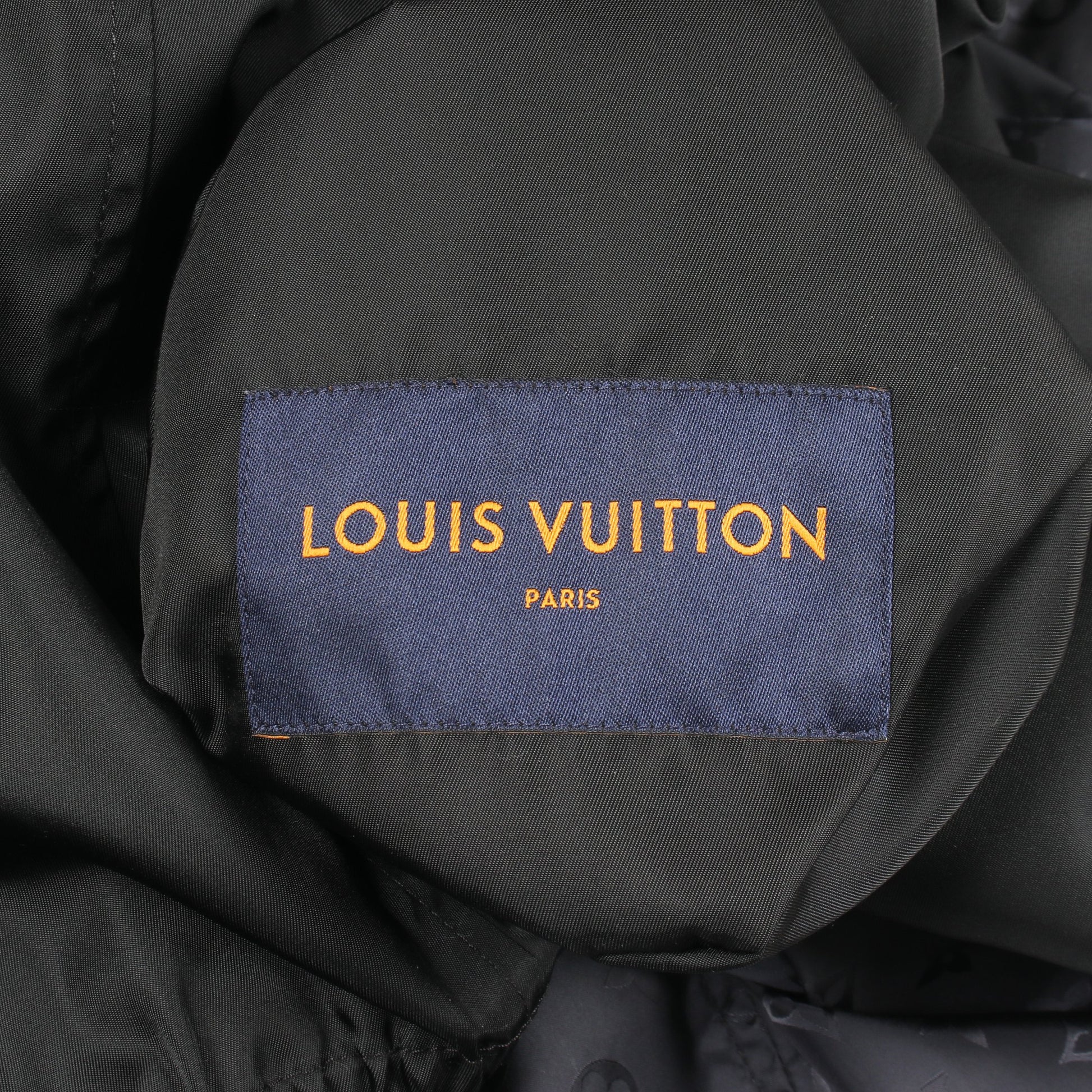 モノグラム ナイロンジャケット ナイロン ダークネイビー ブラック リバーシブル フード付き ルイヴィトン アウター LOUIS VUITTON