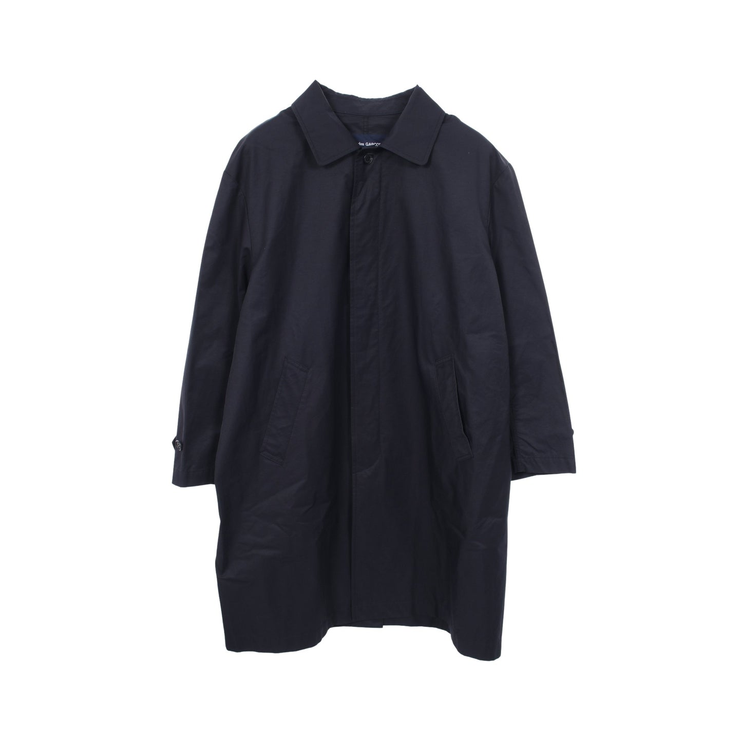 ギャバコート ステンカラーコート コットン ナイロン ダークネイビー コムデギャルソンオム アウター COMME des GARCONS HOMME