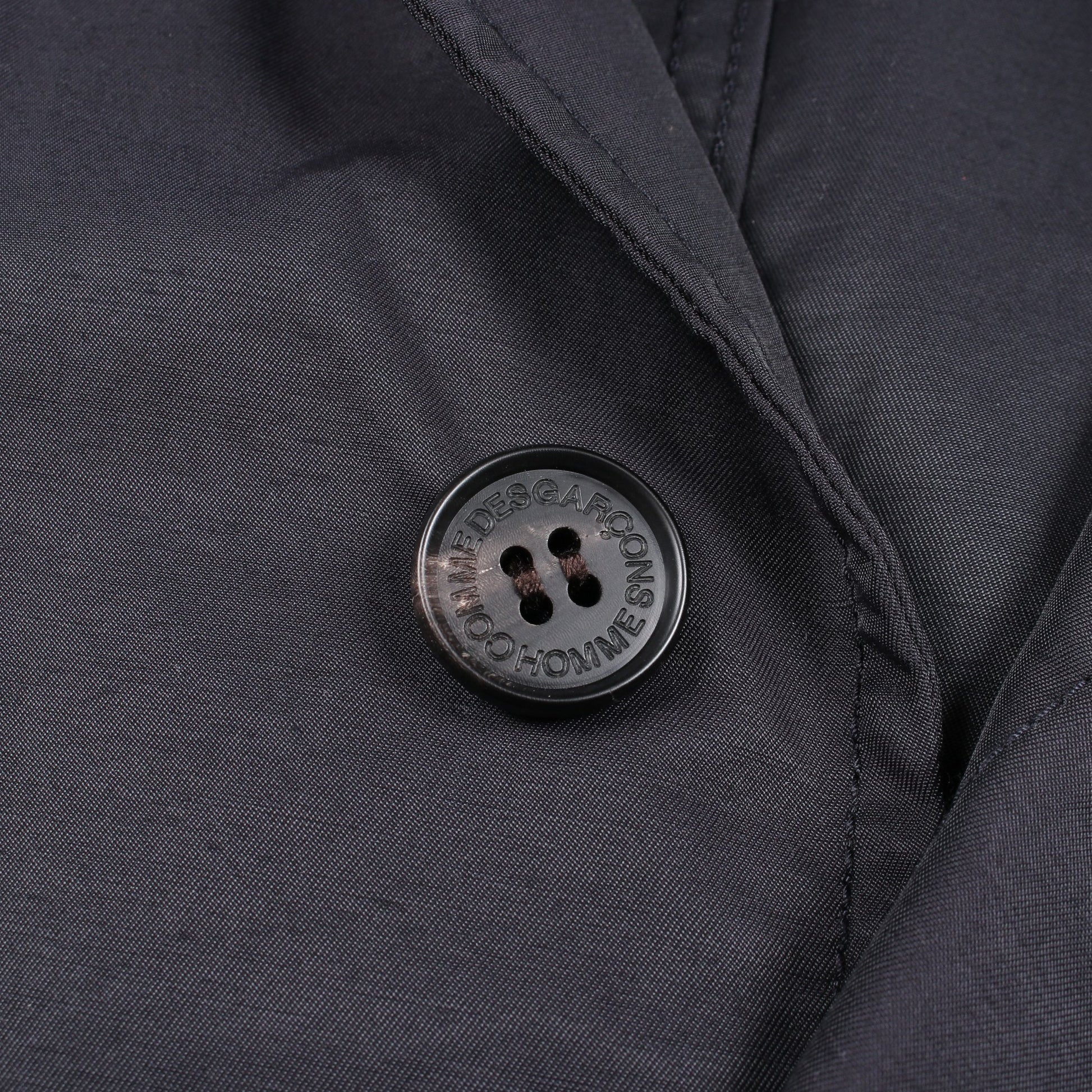 ギャバコート ステンカラーコート コットン ナイロン ダークネイビー コムデギャルソンオム アウター COMME des GARCONS HOMME