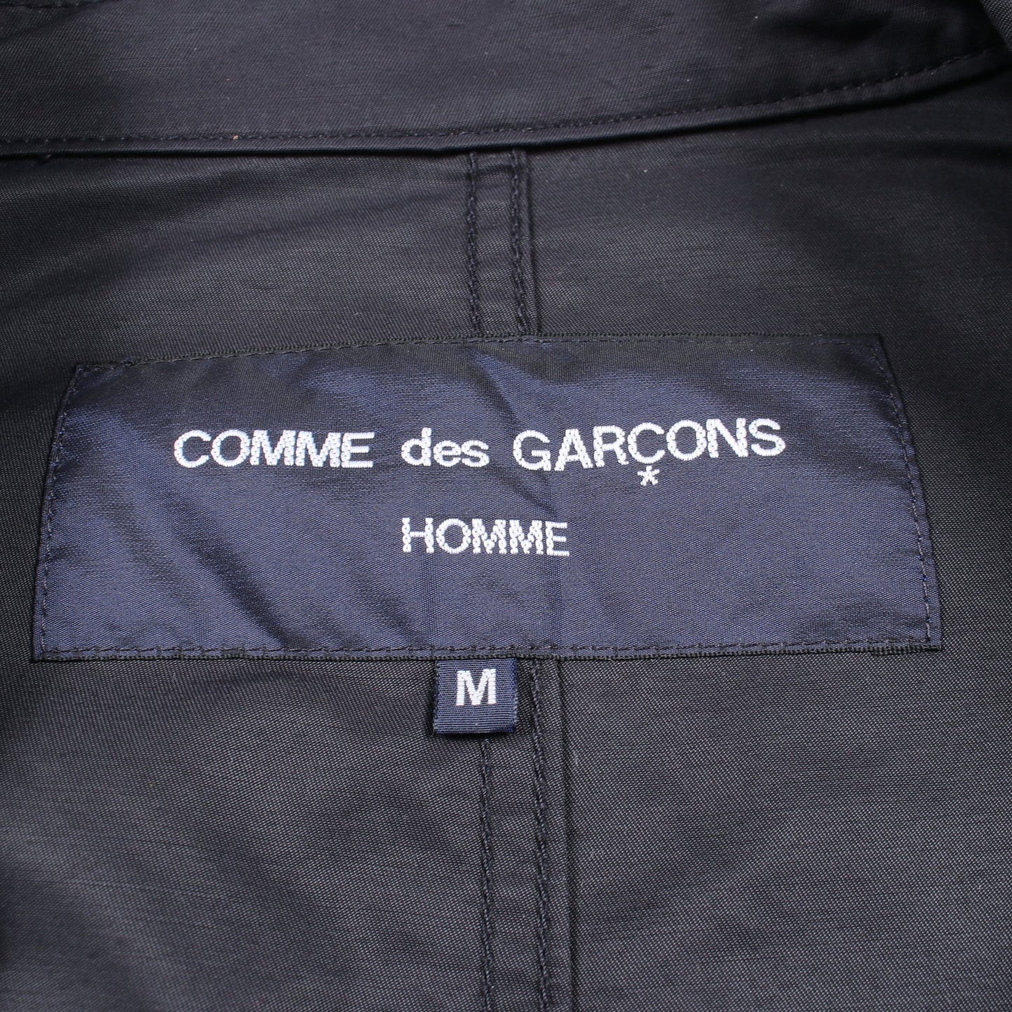 ギャバコート ステンカラーコート コットン ナイロン ダークネイビー コムデギャルソンオム アウター COMME des GARCONS HOMME