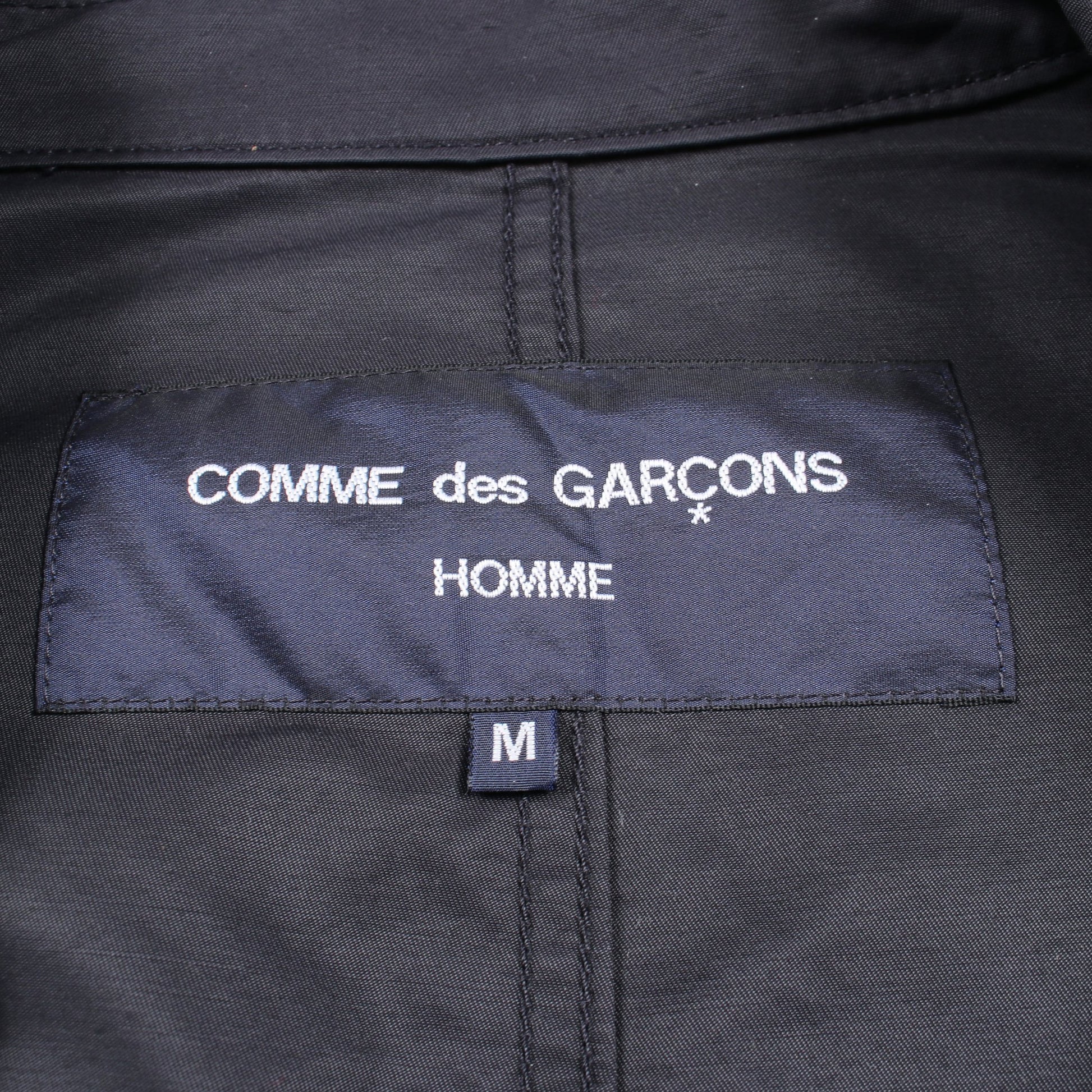 ギャバコート ステンカラーコート コットン ナイロン ダークネイビー コムデギャルソンオム アウター COMME des GARCONS HOMME