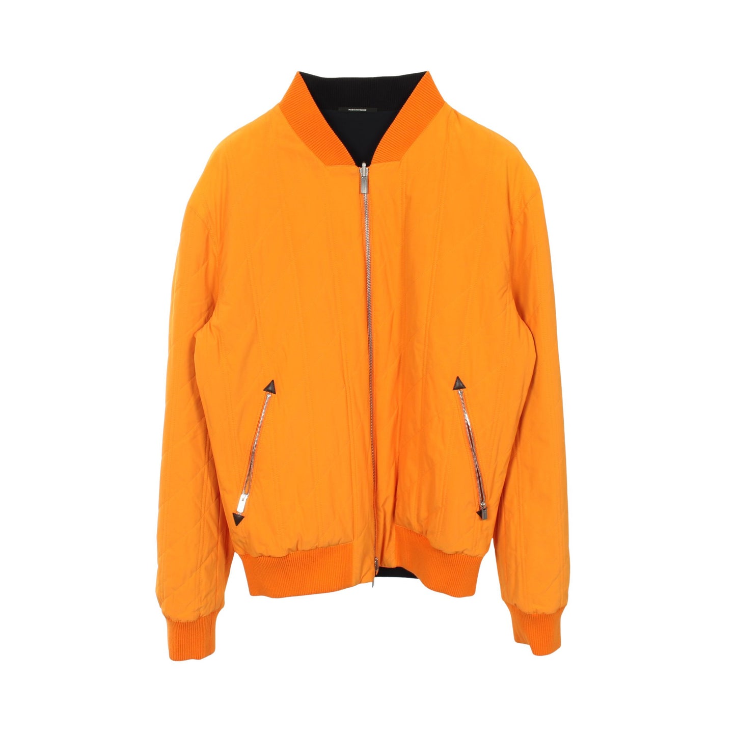 ブルゾン ボンバージャケット ナイロン ネイビー オレンジ リバーシブル エルメス