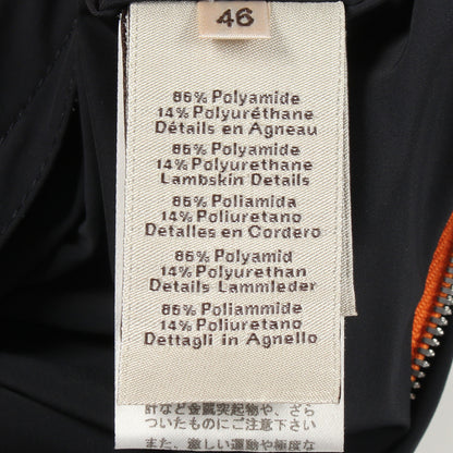 ブルゾン ボンバージャケット ナイロン ネイビー オレンジ リバーシブル エルメス