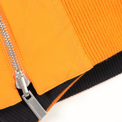 ブルゾン ボンバージャケット ナイロン ネイビー オレンジ リバーシブル エルメス