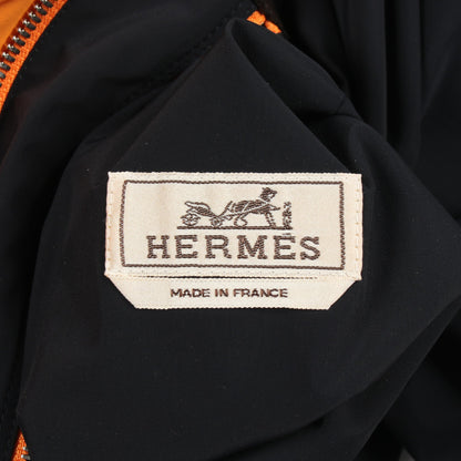 ブルゾン ボンバージャケット ナイロン ネイビー オレンジ リバーシブル エルメス