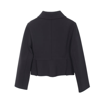 マイクロジップ ジャケット レーヨン ネイビー エルメス