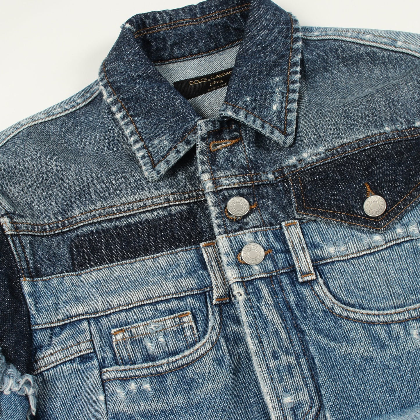 デニムジャケット コットン インディゴブルー ドルチェアンドガッバーナ