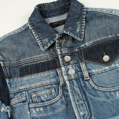 デニムジャケット コットン インディゴブルー ドルチェアンドガッバーナ
