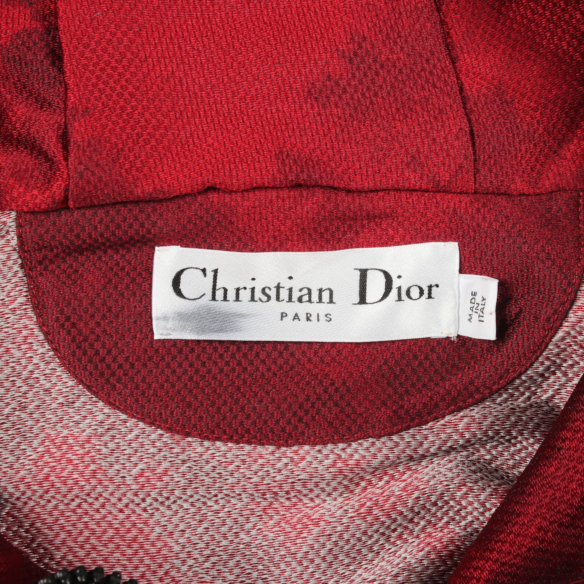 BEE刺繍 アノラックジャケット マウンテンパーカー タイダイ レッド クリスチャンディオール アウター Christian Dior