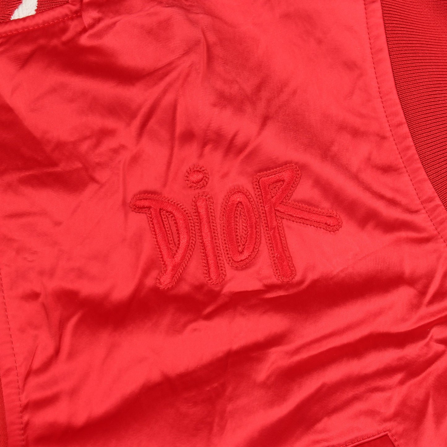 DIOR × Shawn Stussy ボンバージャケット ナイロン レッド 中綿 ディオール アウター DIOR