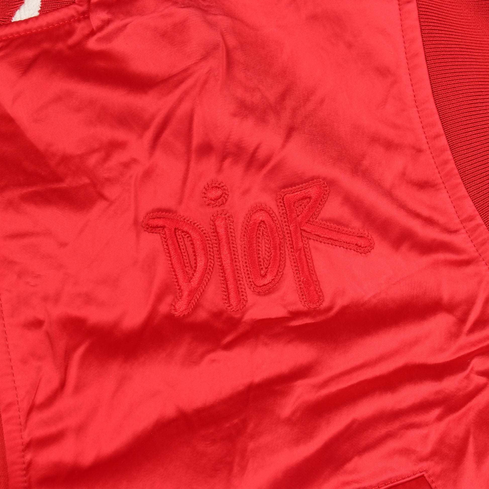 DIOR × Shawn Stussy ボンバージャケット ナイロン レッド 中綿 ディオール アウター DIOR