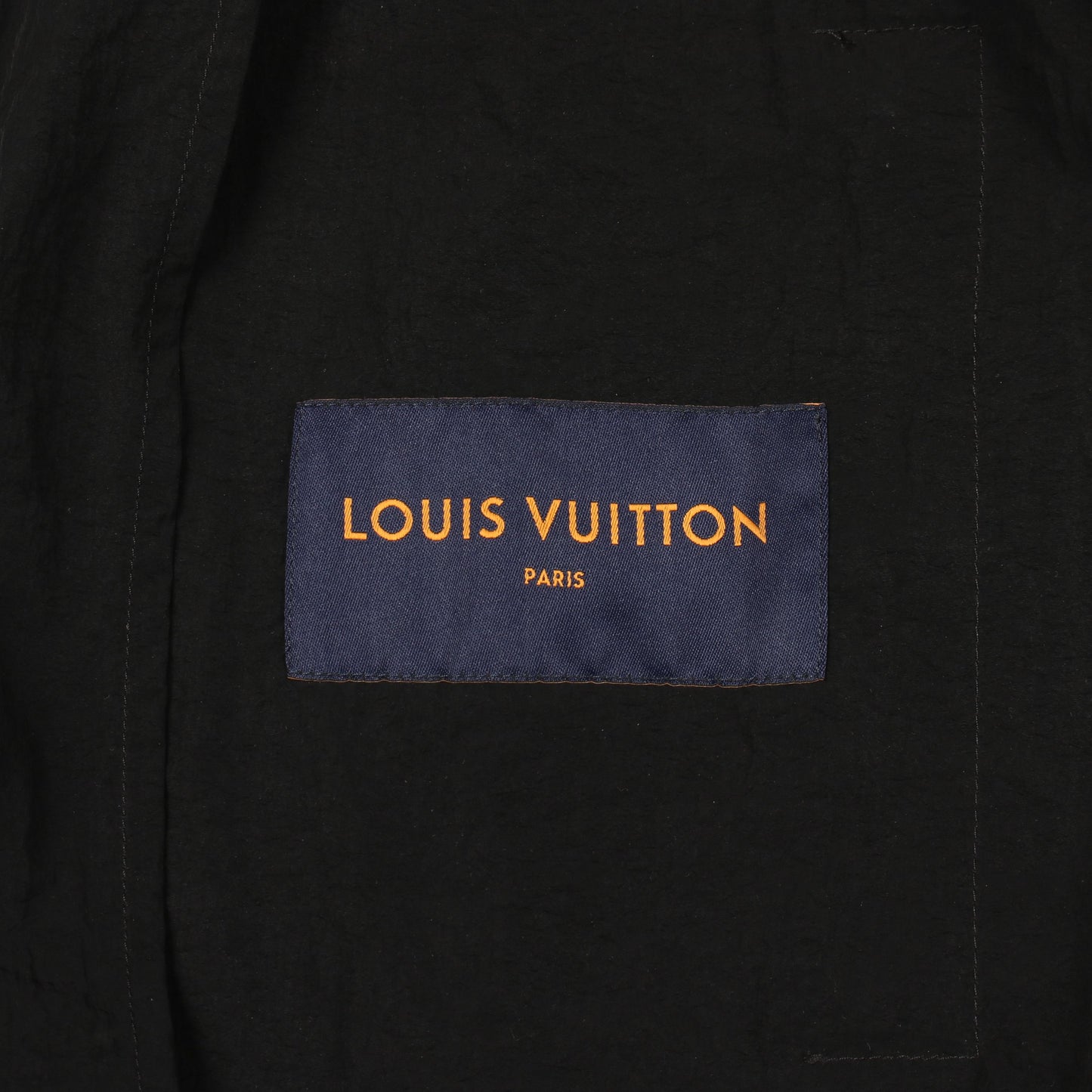 パッチワーク ロゴ ブルゾン ジャケット ナイロン ブラック マルチカラー フード付き ルイヴィトン アウター LOUIS VUITTON