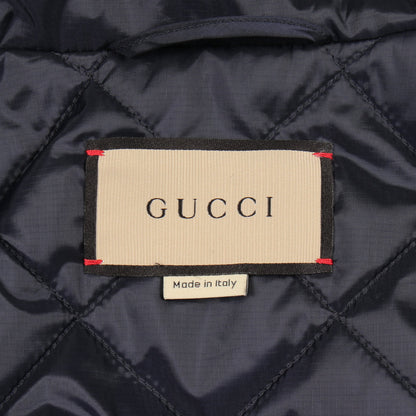 インターロッキングG シェリーライン ジャケット 総柄 ナイロン レッド マルチカラー 中綿 フード付き グッチ アウター GUCCI
