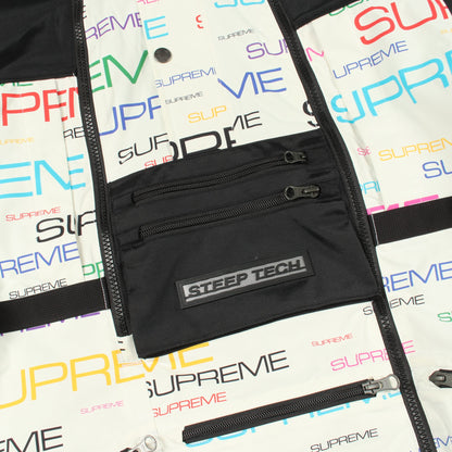 Supreme × THE NORTH FACE 21AW Steep Tech Apogee Jacket マウンテンパーカー ナイロン ホワイト ブラック マルチカラー フード付き シュプリーム アウター Supreme