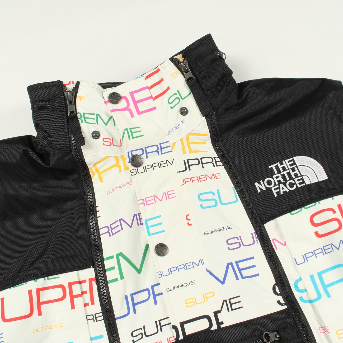 Supreme × THE NORTH FACE 21AW Steep Tech Apogee Jacket マウンテンパーカー ナイロン ホワイト ブラック マルチカラー フード付き シュプリーム アウター Supreme