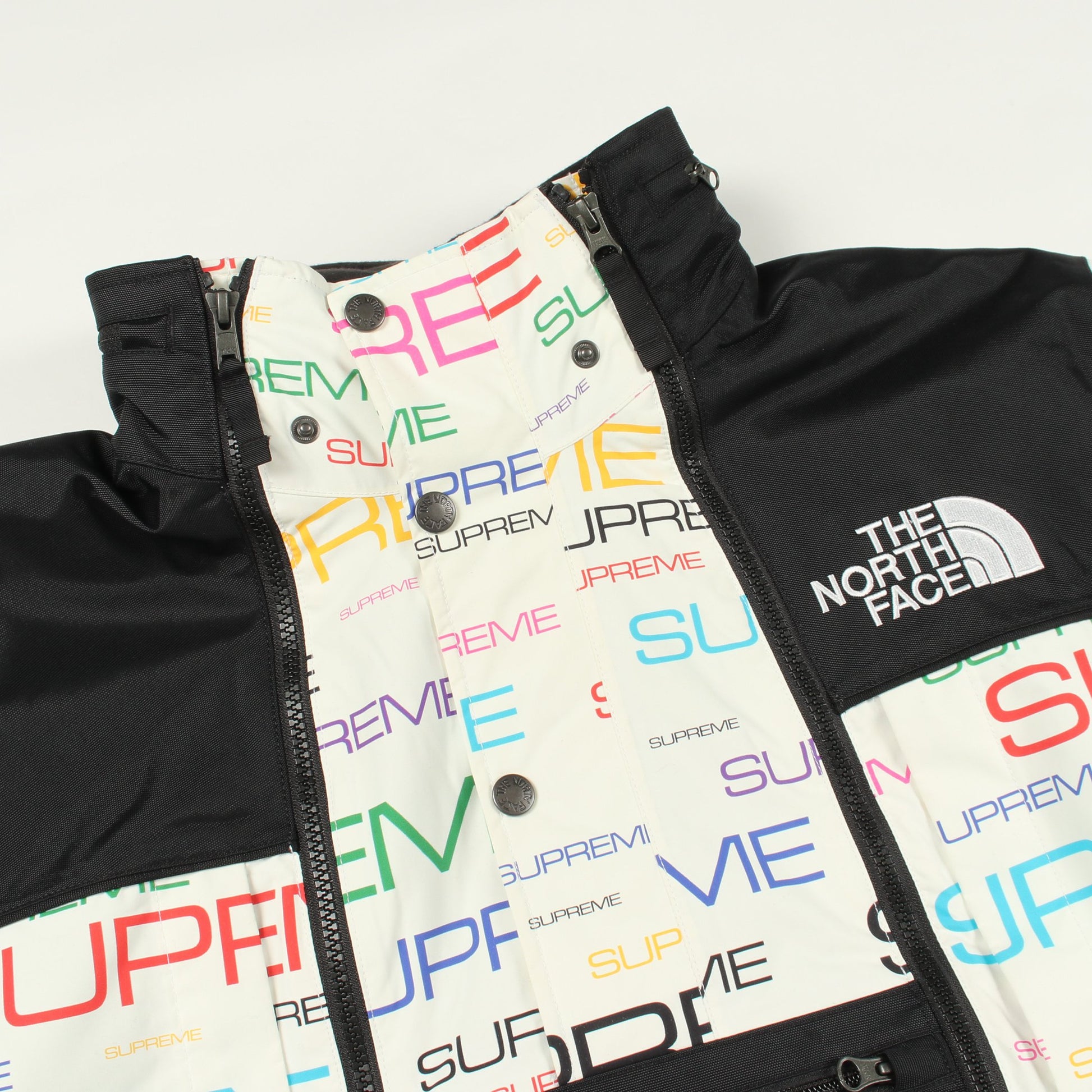 Supreme × THE NORTH FACE 21AW Steep Tech Apogee Jacket マウンテンパーカー ナイロン ホワイト ブラック マルチカラー フード付き シュプリーム アウター Supreme