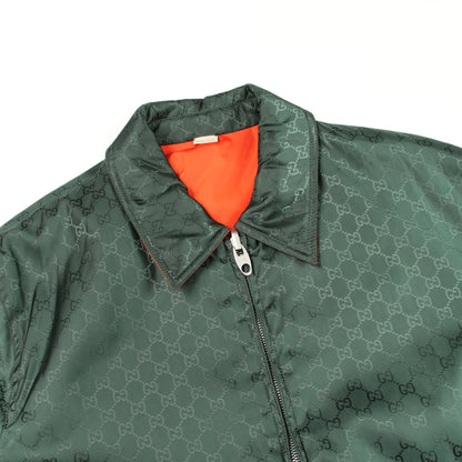 GGナイロン ジャケット ナイロン ダークグリーン オレンジ リバーシブル グッチ