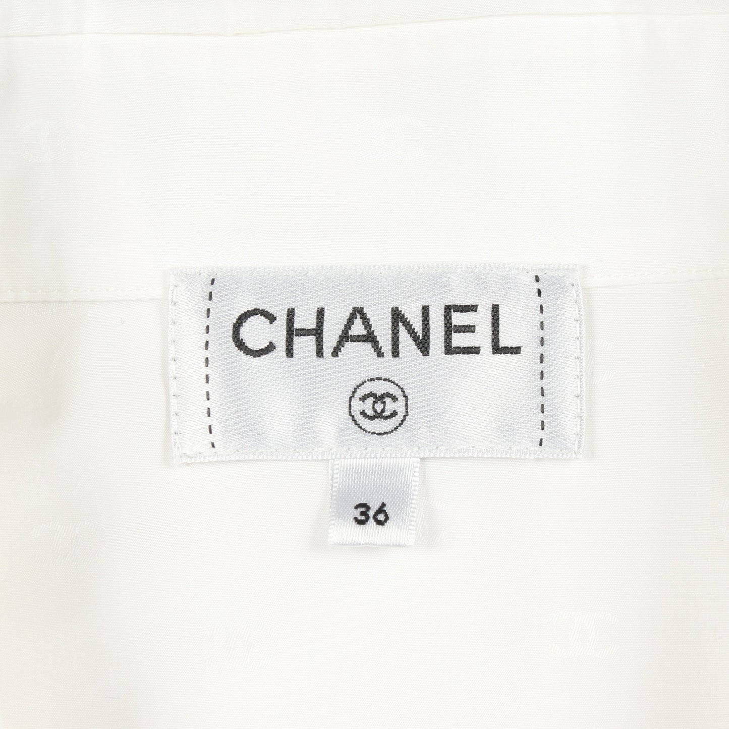 ココマーク シャツ ブラウス パフスリーブ 半袖 コットン ホワイト シャネル トップス CHANEL