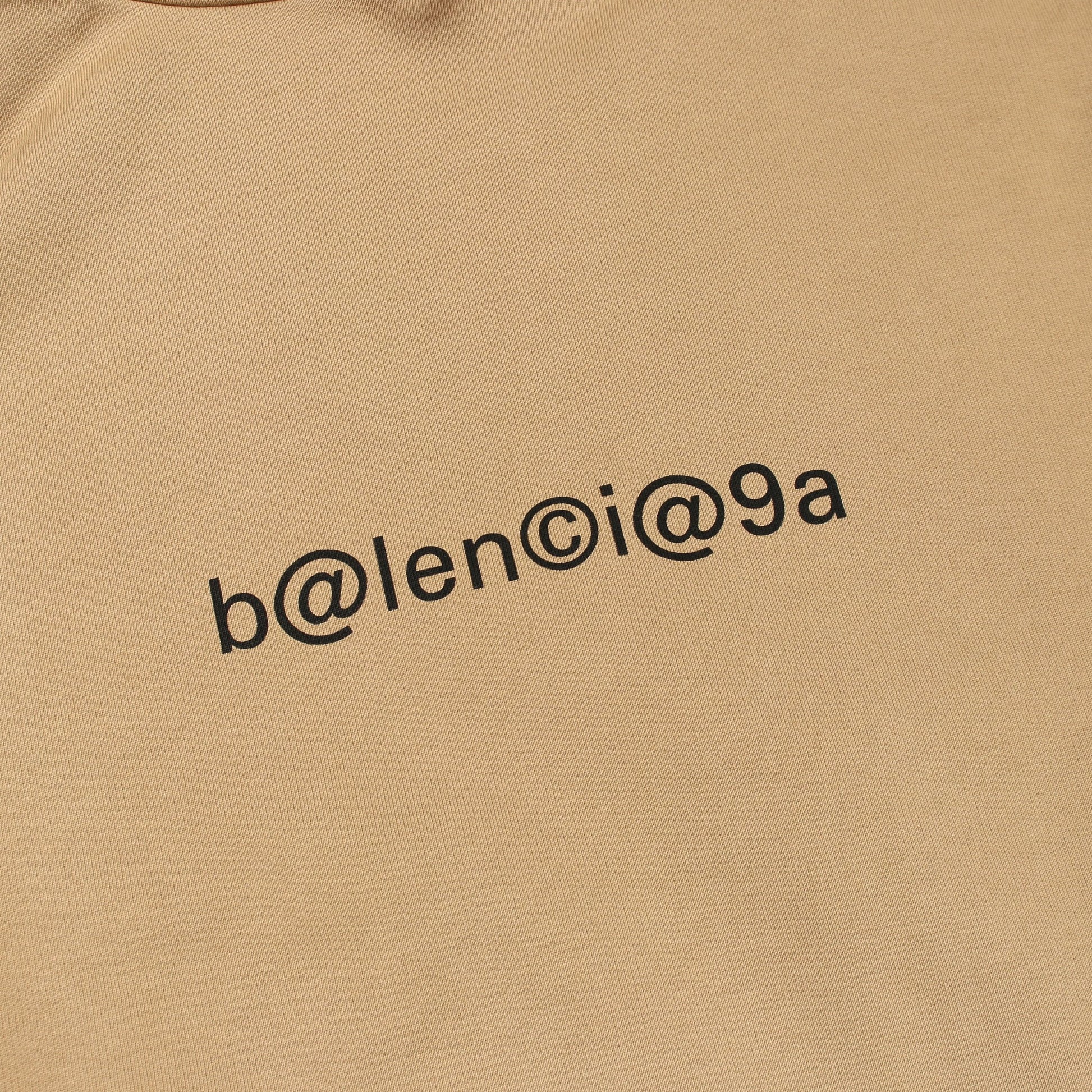 NEW COPYRIGHT ミディアムフィット フーディー プルオーバーパーカー コットン ベージュ バレンシアガ トップス BALENCIAGA