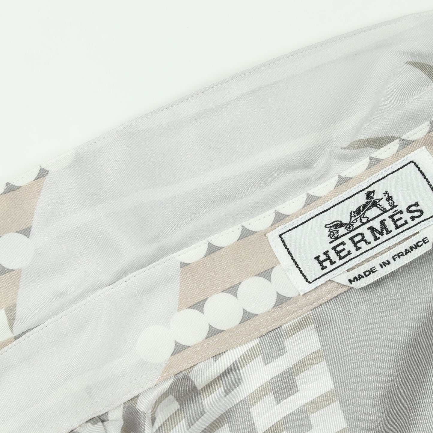 Cheval Equinoxe シャツ 長袖 シルク グレー エルメス トップス HERMES