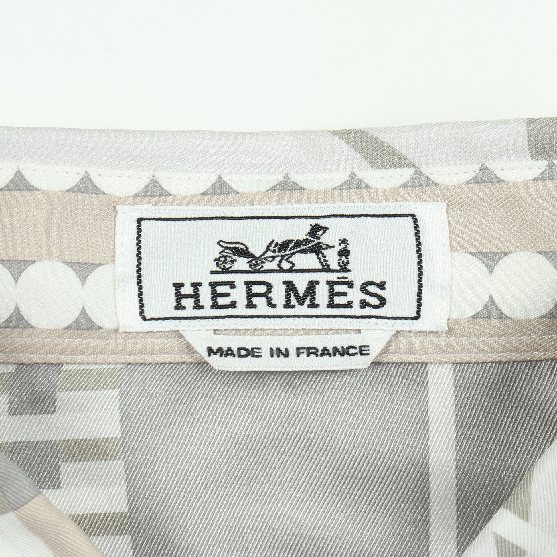 Cheval Equinoxe シャツ 長袖 シルク グレー エルメス トップス HERMES