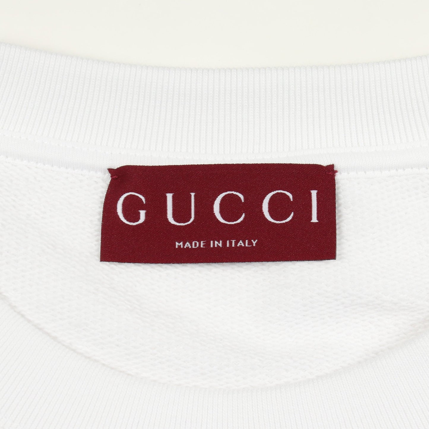 インターロッキングG スウェットシャツ クルーネック コットン ホワイト グッチ トップス GUCCI