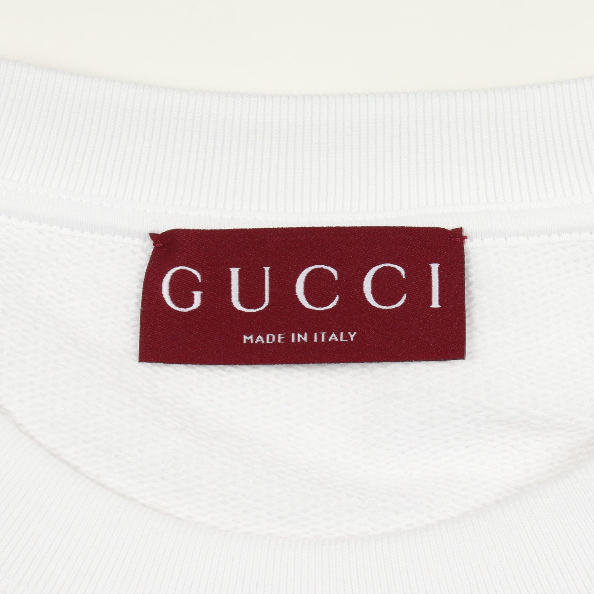 インターロッキングG スウェットシャツ クルーネック コットン ホワイト グッチ トップス GUCCI