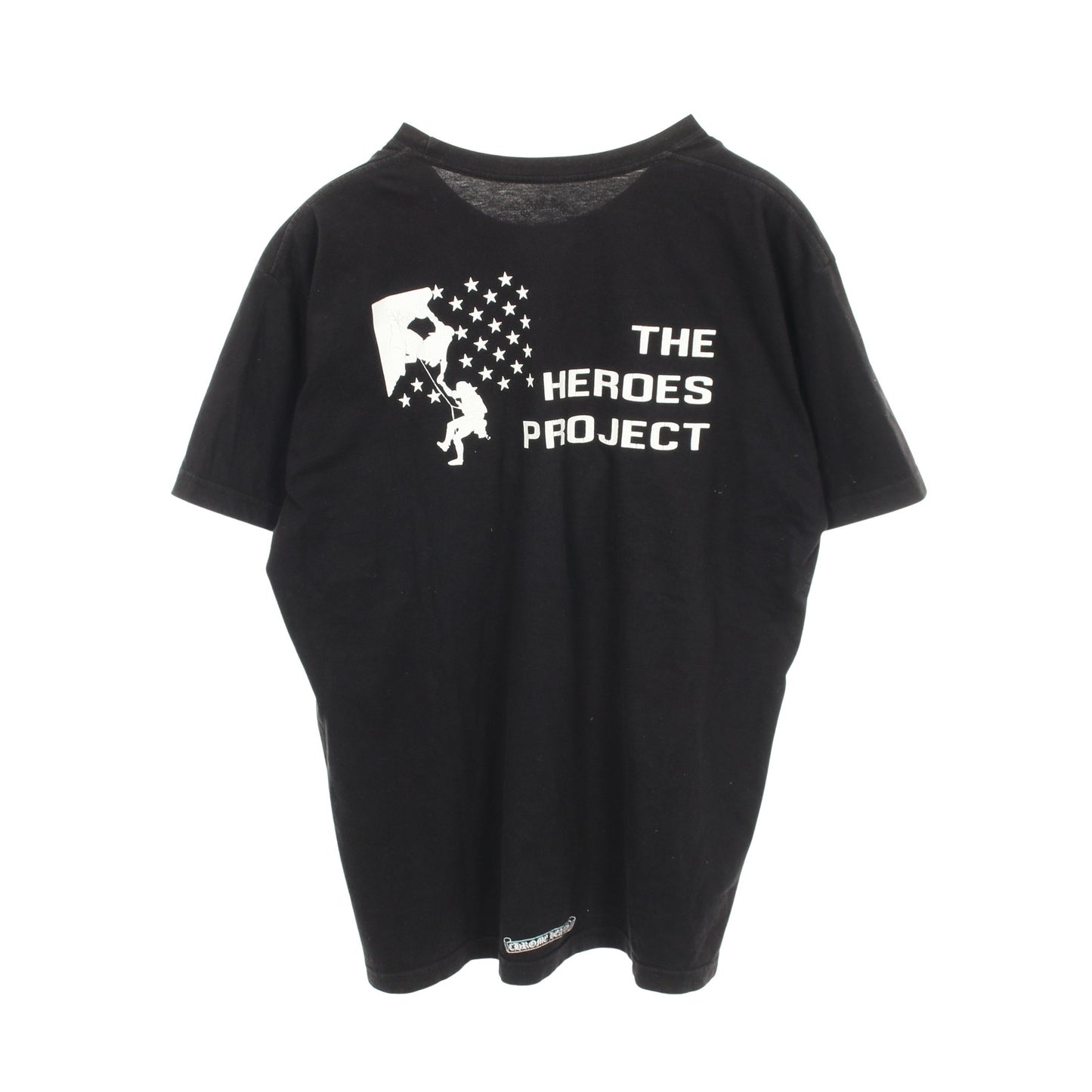 THE HEROES PROJECT 半袖Tシャツ クルーネック バックプリント コットン ブラック クロムハーツ トップス Chrome Hearts