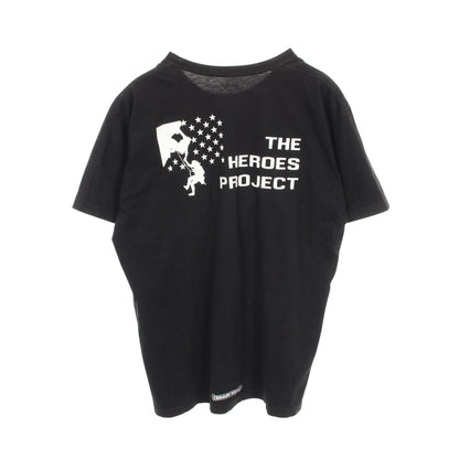 THE HEROES PROJECT 半袖Tシャツ クルーネック バックプリント コットン ブラック クロムハーツ トップス Chrome Hearts