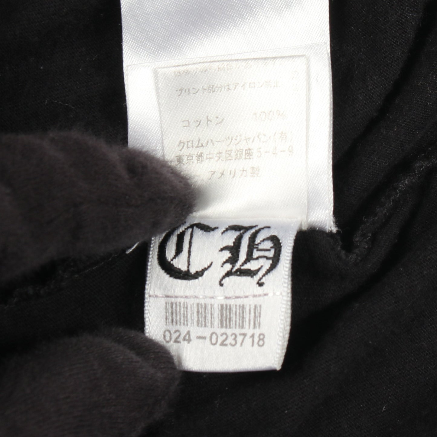 THE HEROES PROJECT 半袖Tシャツ クルーネック バックプリント コットン ブラック クロムハーツ トップス Chrome Hearts