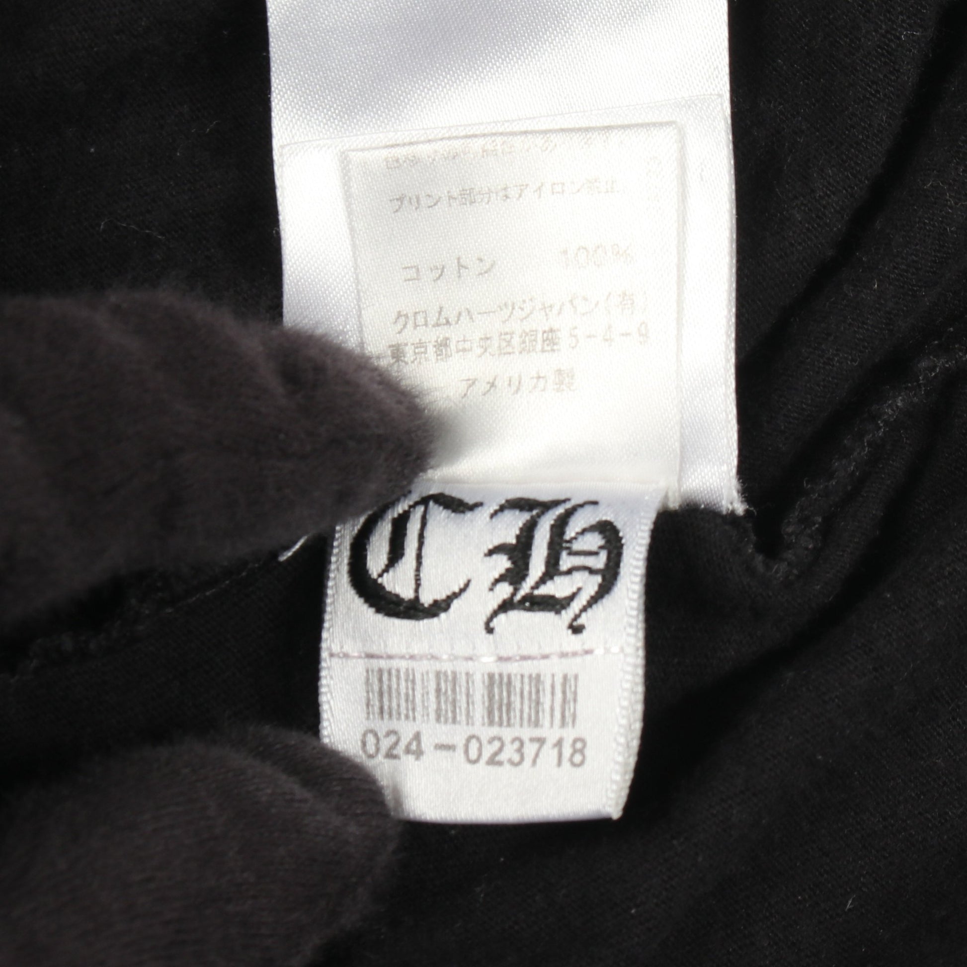 THE HEROES PROJECT 半袖Tシャツ クルーネック バックプリント コットン ブラック クロムハーツ トップス Chrome Hearts
