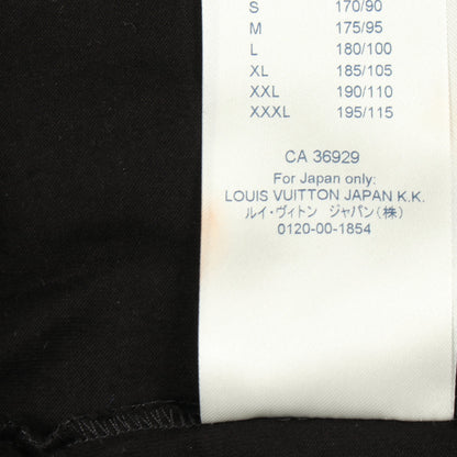 LVカートゥーン 半袖Tシャツ クルーネック コットン ブラック ルイヴィトン トップス LOUIS VUITTON