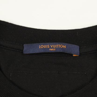 LVカートゥーン 半袖Tシャツ クルーネック コットン ブラック ルイヴィトン トップス LOUIS VUITTON