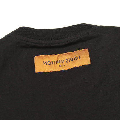 LVカートゥーン 半袖Tシャツ クルーネック コットン ブラック ルイヴィトン トップス LOUIS VUITTON
