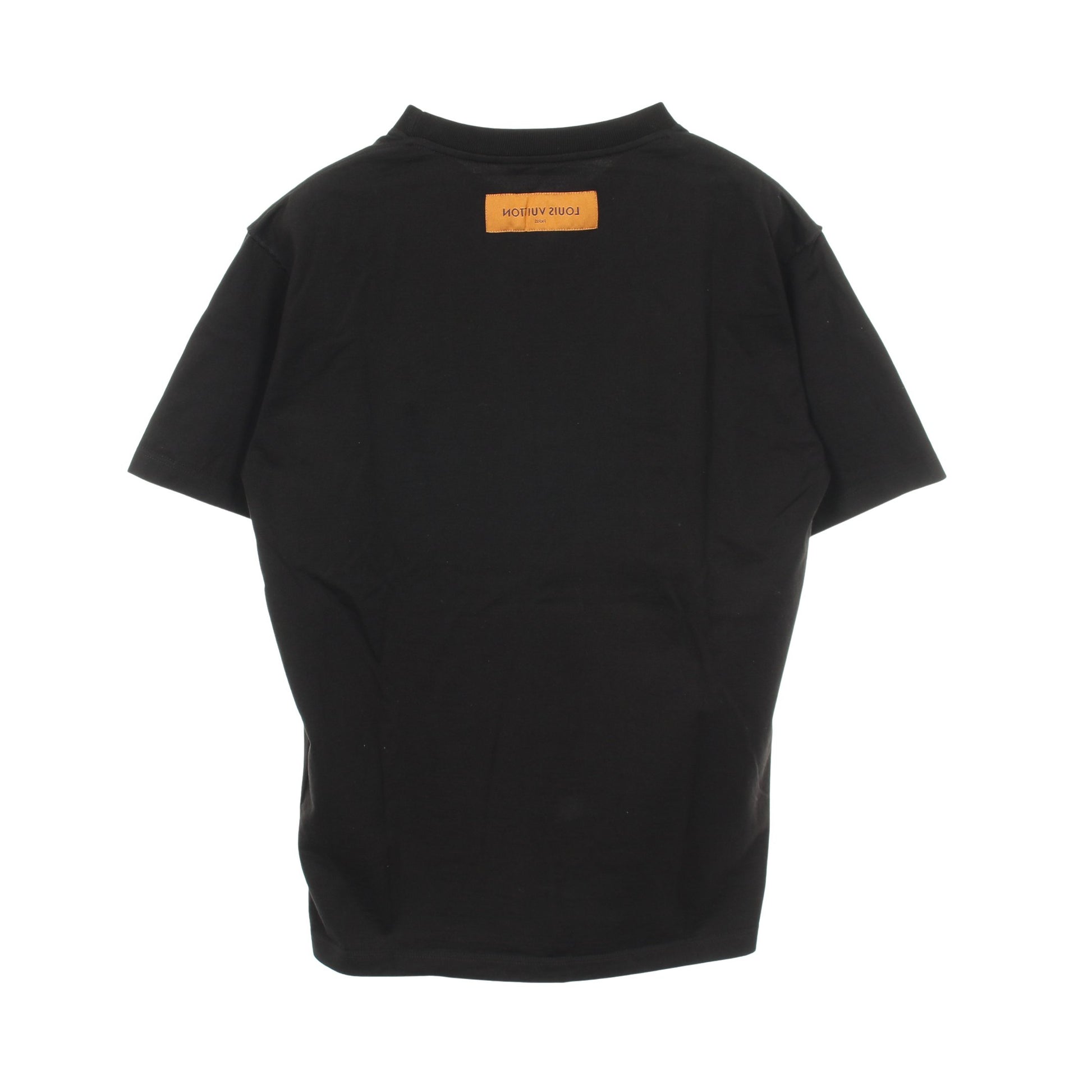LVカートゥーン 半袖Tシャツ クルーネック コットン ブラック ルイヴィトン トップス LOUIS VUITTON
