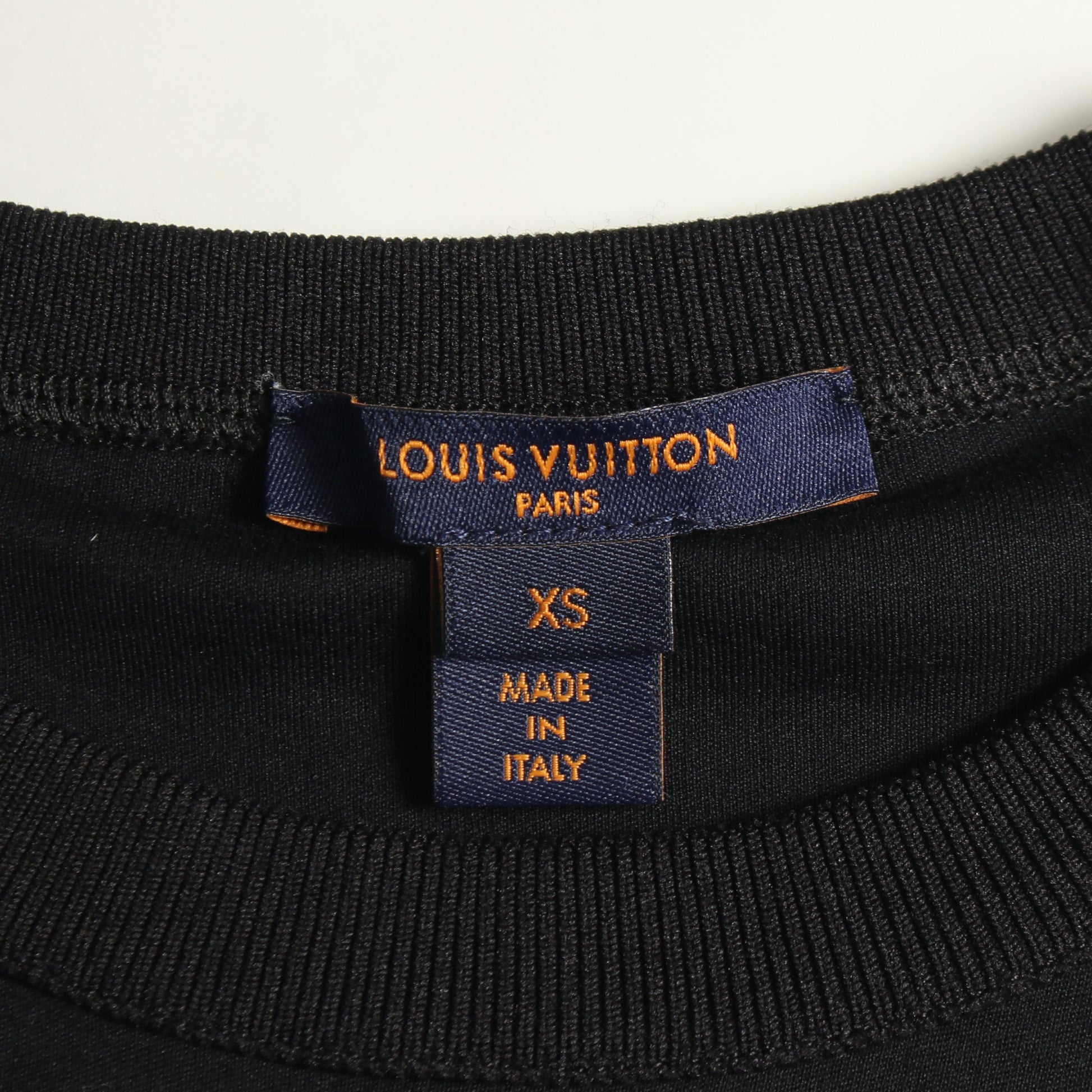 ワンピース 半袖 チェーン柄 コットン ブラック ホワイト ルイヴィトン ワンピース LOUIS VUITTON