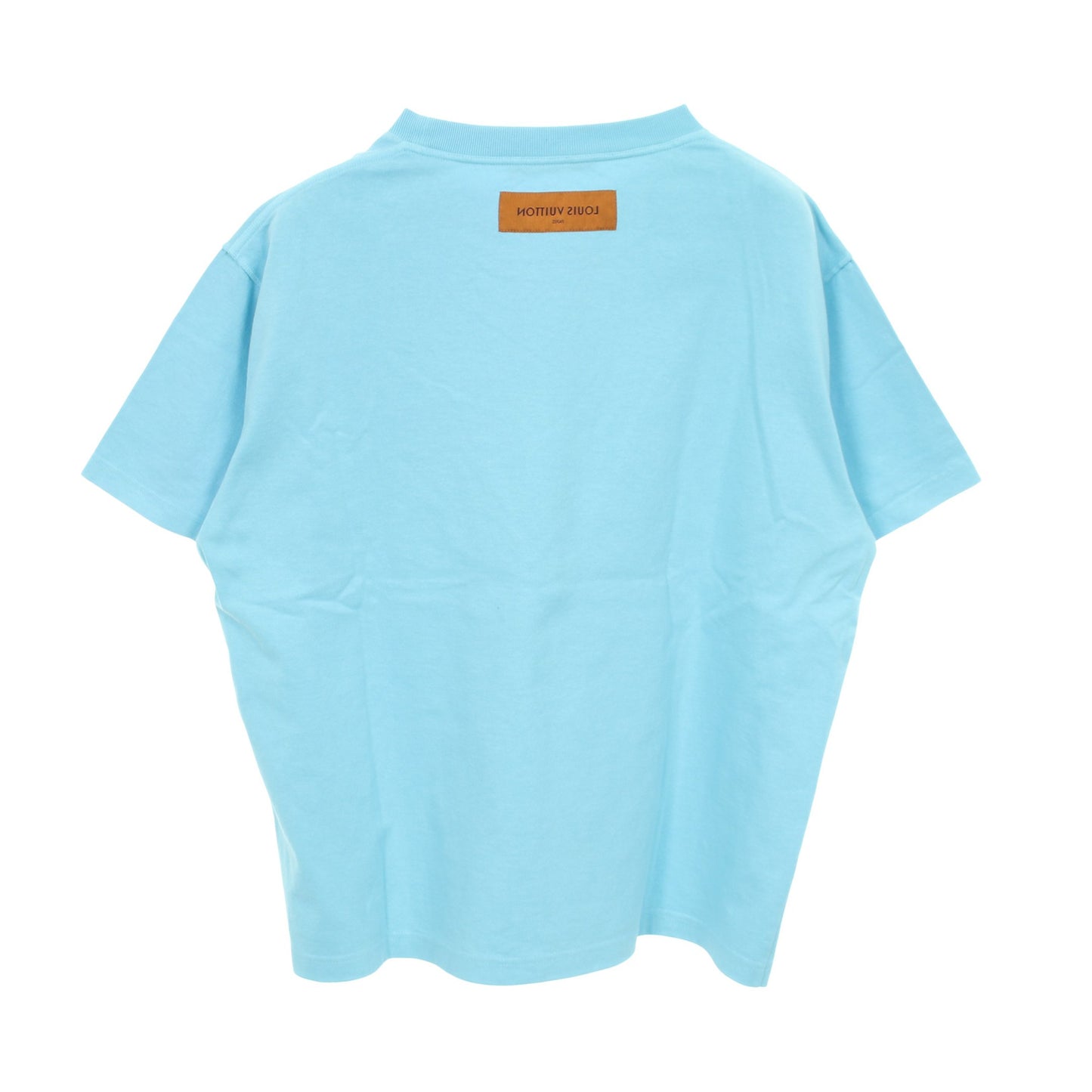 インサイドアウト 半袖Tシャツ クルーネック コットン ライトブルー ルイヴィトン トップス LOUIS VUITTON