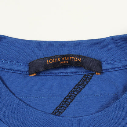LOUIS VUITTON × NBA 半袖Tシャツ クルーネック コットン ブルー ブラック ルイヴィトン トップス LOUIS VUITTON