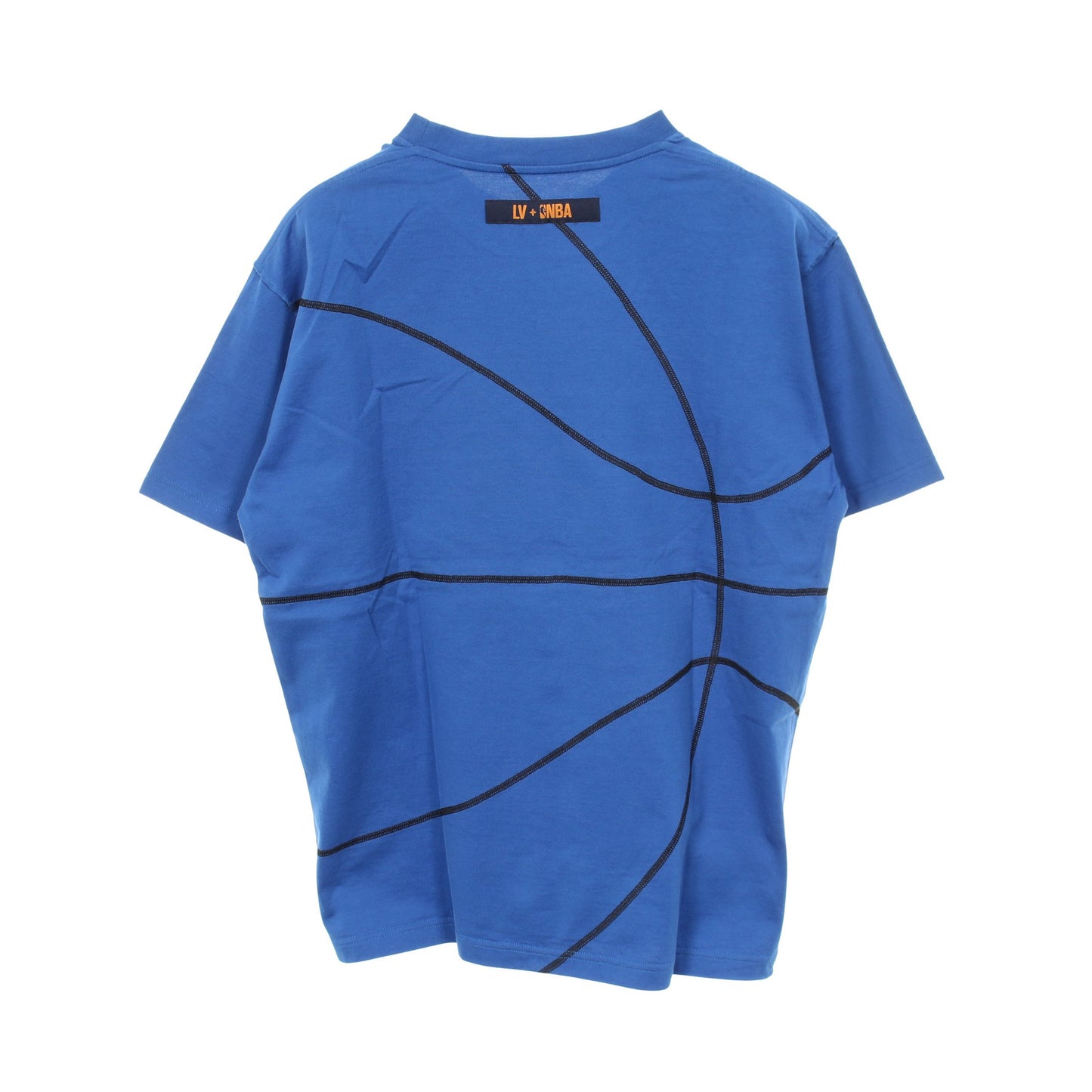 LOUIS VUITTON × NBA 半袖Tシャツ クルーネック コットン ブルー ブラック ルイヴィトン トップス LOUIS VUITTON