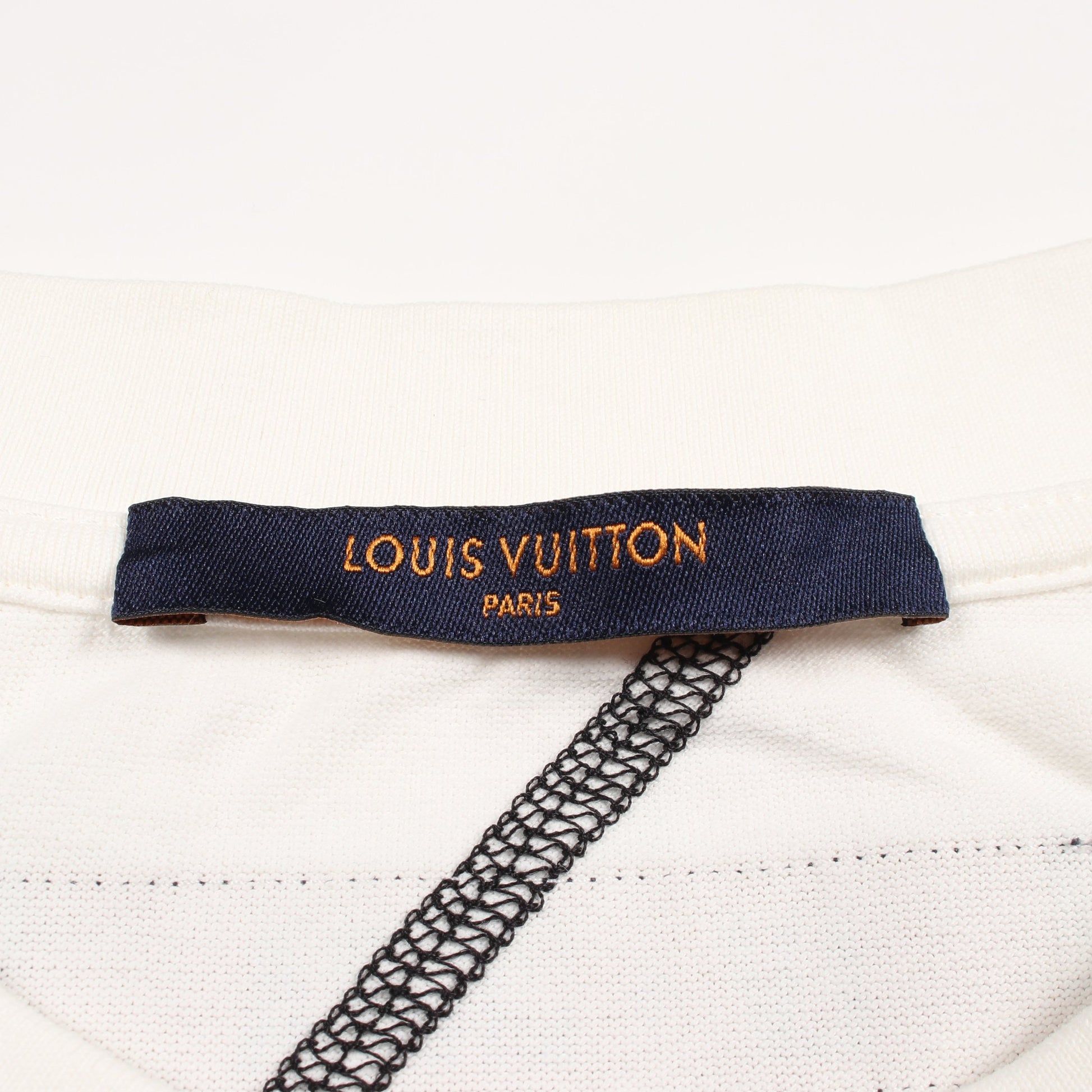 LOUIS VUITTON × NBA ステッチデザイン 半袖Tシャツ コットン ホワイト ルイヴィトン トップス LOUIS VUITTON