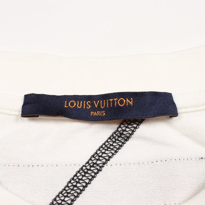 LOUIS VUITTON × NBA ステッチデザイン 半袖Tシャツ コットン ホワイト ルイヴィトン トップス LOUIS VUITTON