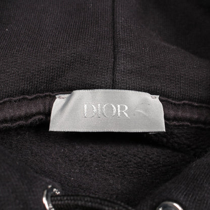 JARDIN プルオーバーパーカー フラワー刺繍 コットン ブラック ディオール トップス DIOR