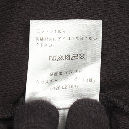 DIOR × Shawn Stussy 半袖Tシャツ クルーネック ワンポイント刺繍 コットン ブラック ディオール トップス DIOR