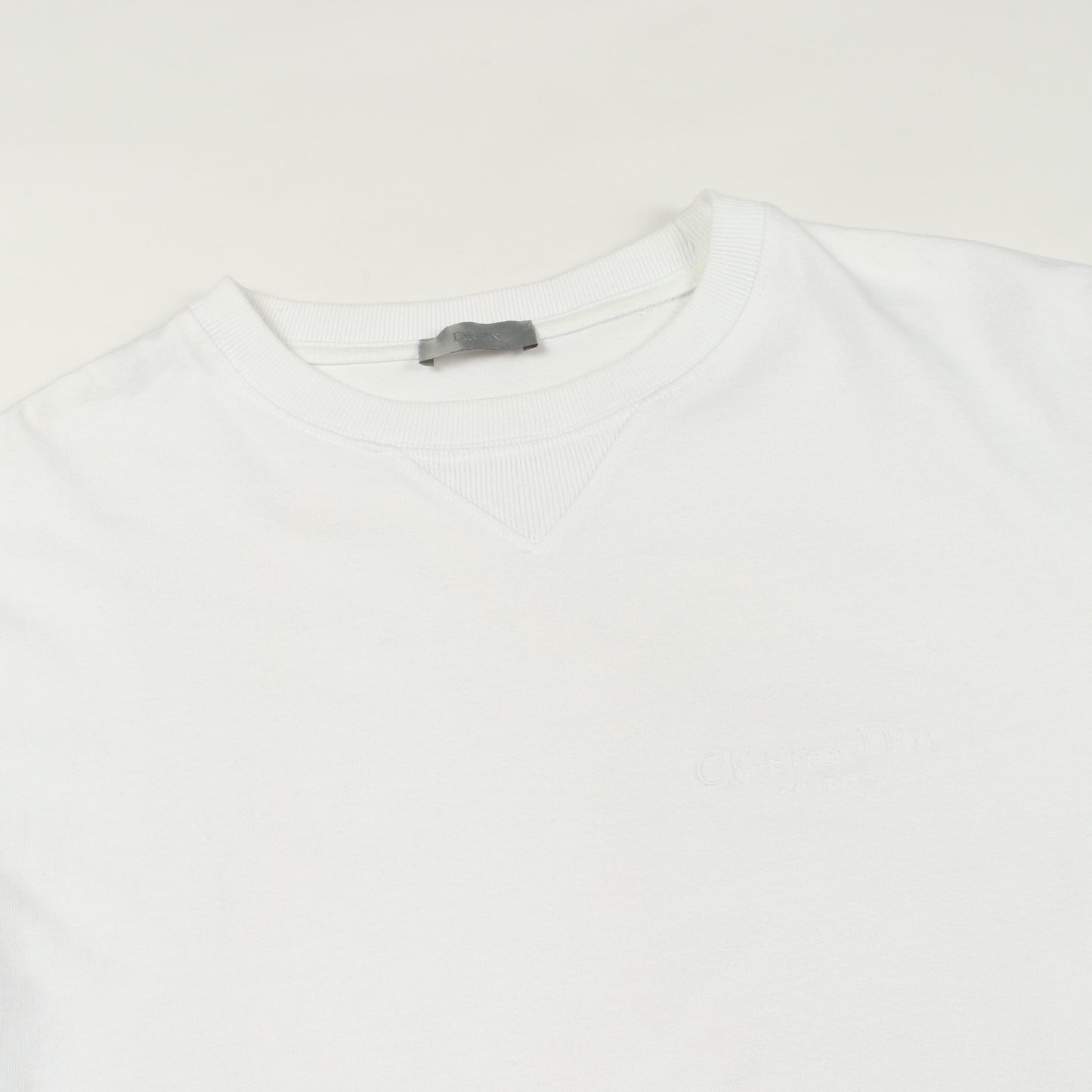 ロゴ刺繍 半袖Tシャツ コットン ホワイト ディオール トップス DIOR