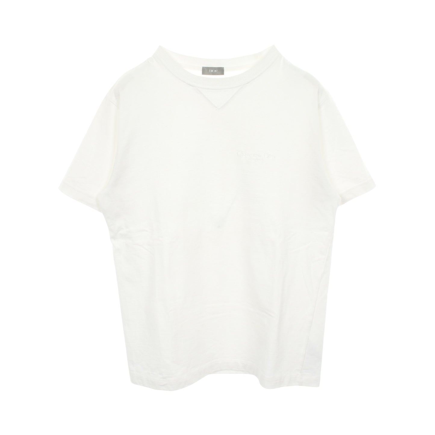 ロゴ刺繍 半袖Tシャツ コットン ホワイト ディオール トップス DIOR
