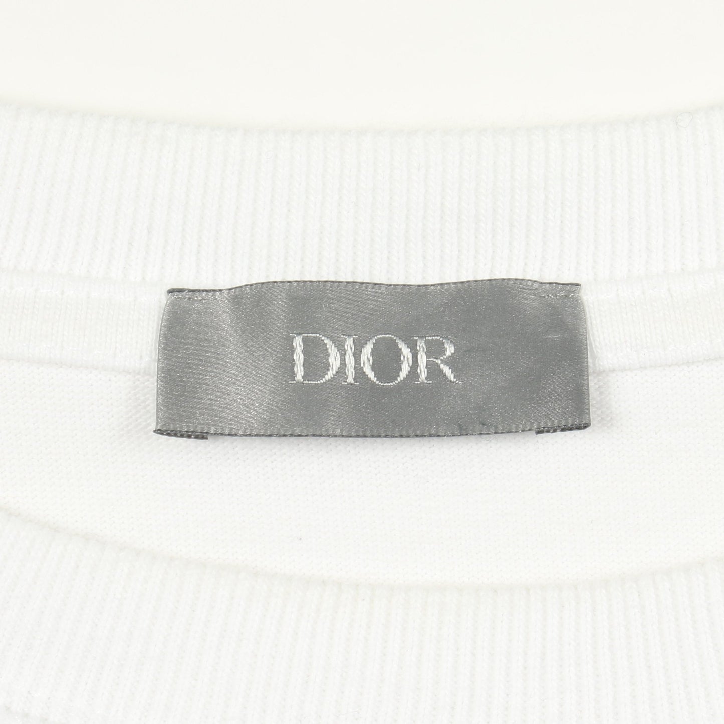 ロゴ刺繍 半袖Tシャツ コットン ホワイト ディオール トップス DIOR